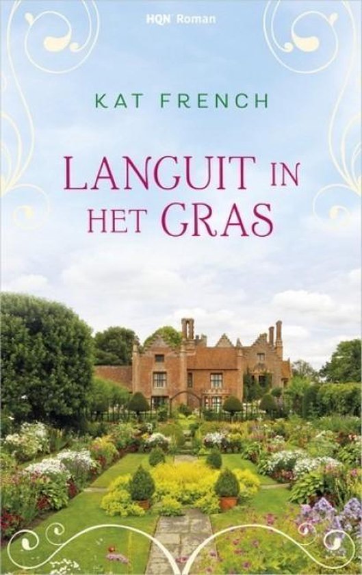 Languit in het gras