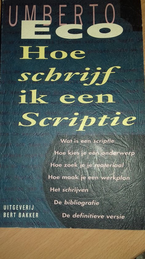 Hoe schrijf ik een scriptie