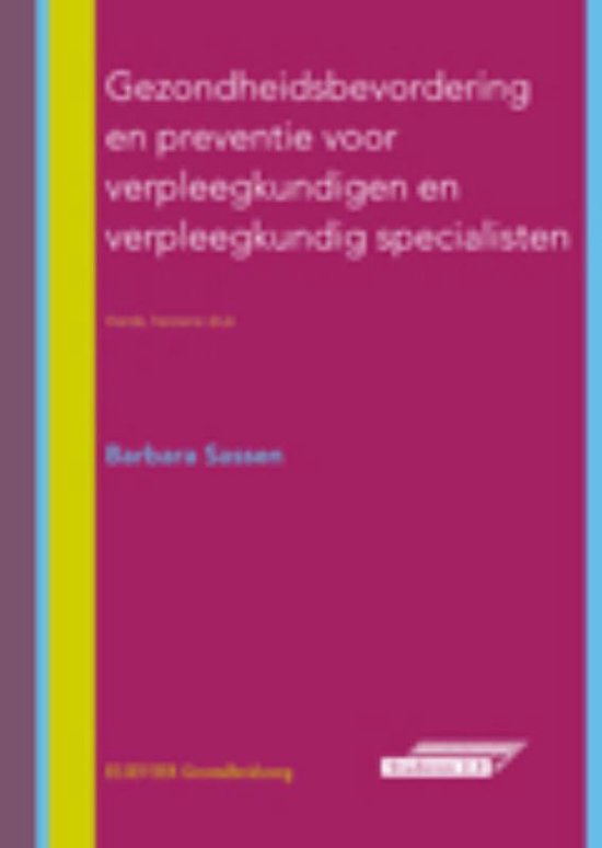 Gezondheidsbevordering en preventie voor verpleegkundigen en verpleegkundig specialisten