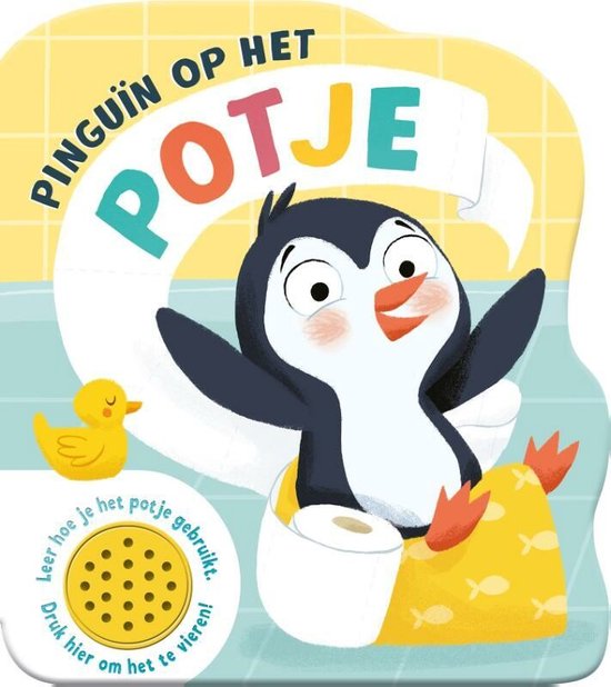 1 geluid shaped - Geluidboek Kleine Pinguïn op het potje