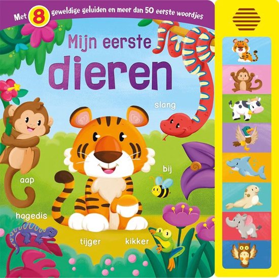 8 geluiden - Geluidenboek Mijn eerste dieren