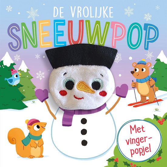 De vrolijke sneeuwpop - Vingerpopboek