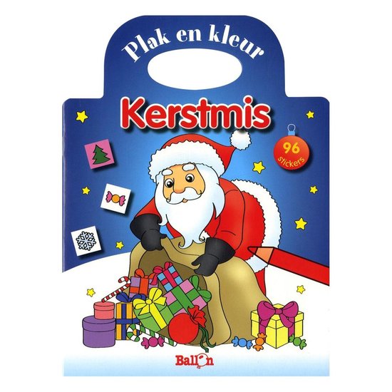 Kerstmis plak en kleur