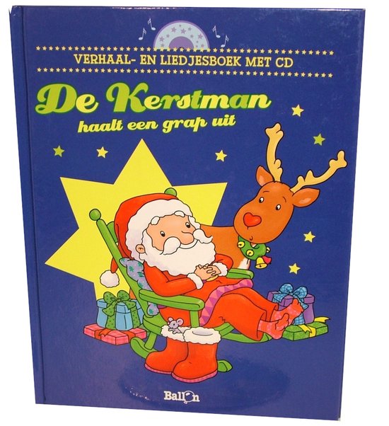 De kerstman haalt een grap uit