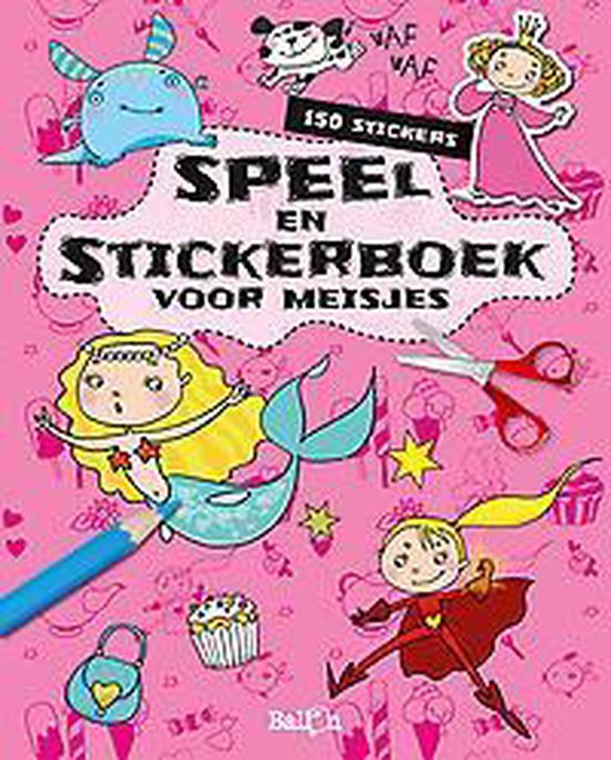 Speel- en stickerboek voor meisjes (5+)