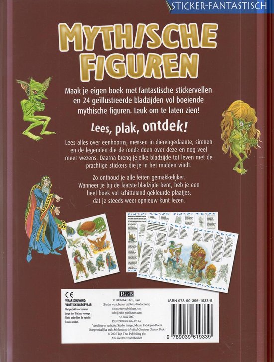 Mythische figuren Stickerboek