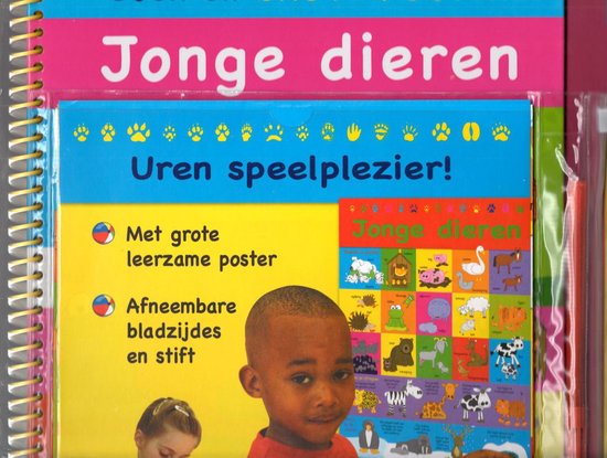 Boek en grote poster Jonge dieren