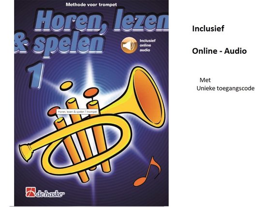 1 Horen, Lezen & Spelen - TROMPET   met online Audio   2021