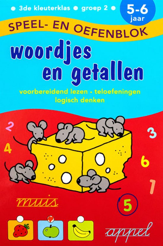 Speel en Oefenblok 5 tot 6 jaar Woordjes en Getallen