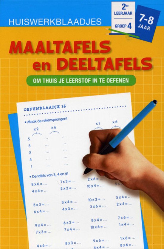 oefen 78 Huiswerkblaadjes 7 tot 8 Jaar Maaltafels en deeltafels