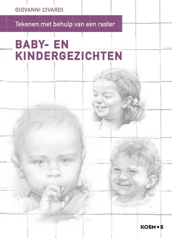 Tekenen met behulp van een raster  -   Baby- en kindergezichten.