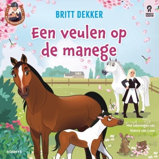 Een veulen op de manege