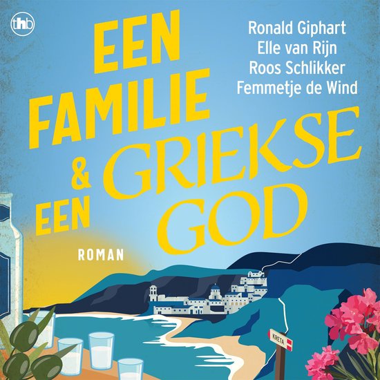 Een familie en een Griekse god