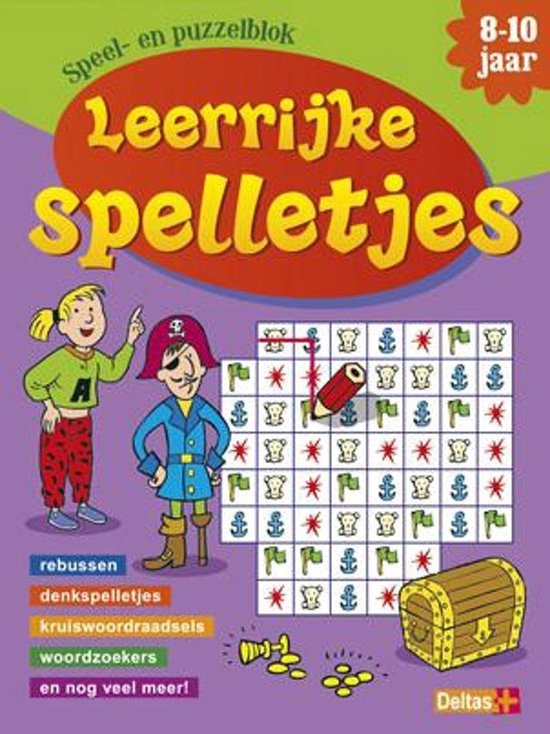 Speel- en puzzelblok Leerrijke spelletjes 8-10 jaar