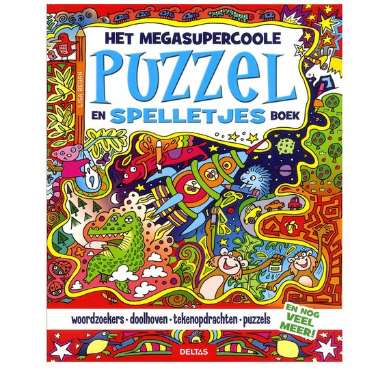 Het megasupercoole puzzel en spelletjesboek