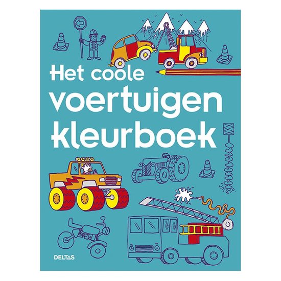 Het coole voertuigen kleurboek