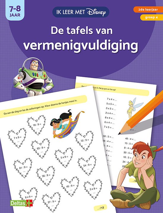 Ik leer met Disney  -   De tafels van vermenigvuldiging (7-8 j.)