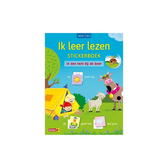 Ik leer lezen stickerboek 0 -   Ik leer lezen Stickerboek - In een tent bij de boer (AVI M3 / AVI 1)