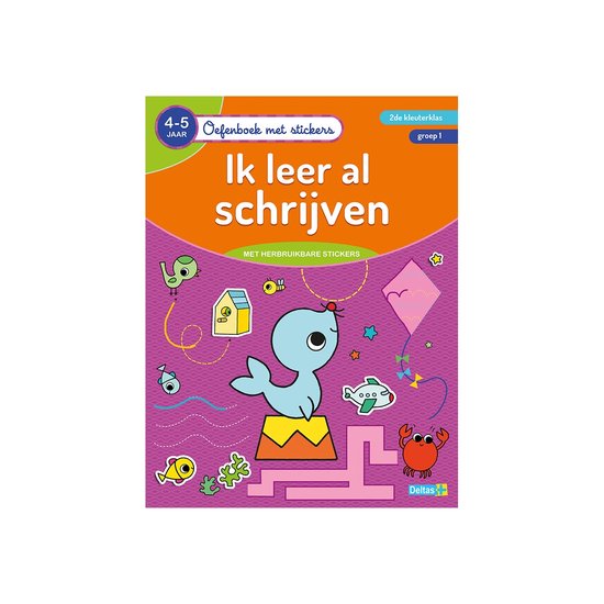 Oefenboek met stickers - Ik leer al schrijven 4-5 jaar groep 1