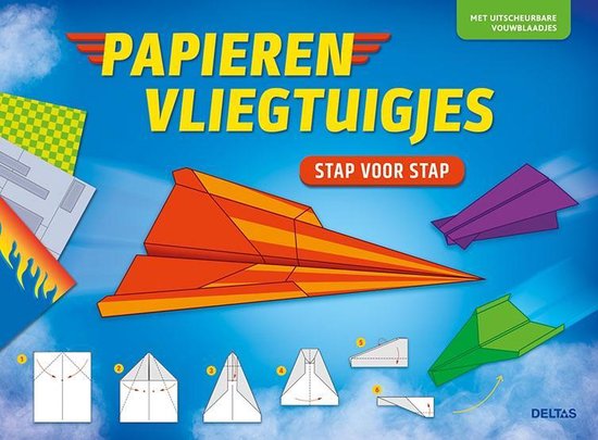 Papieren vliegtuigjes - stap voor stap