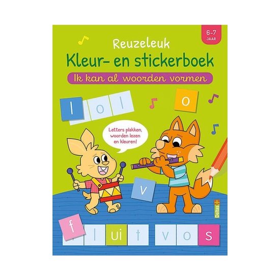 Reuzeleuk kleur- en stickerboek - Ik kan al woorden vormen (6-7 j.)