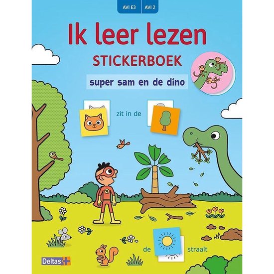 Ik leer lezen stickerboek - Super Sam en de dino