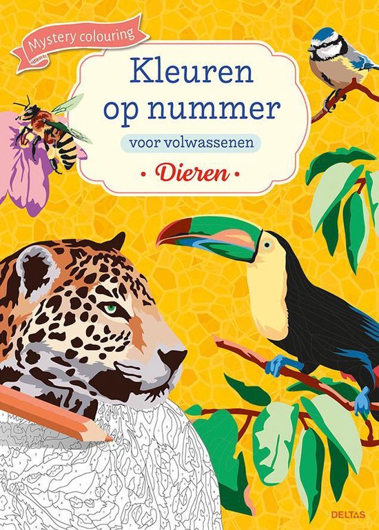 Kleuren op nummer voor volwassenen Dieren