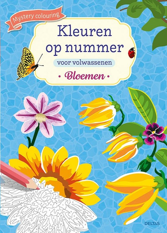 Kleuren op nummer voor volwassenen Bloemen