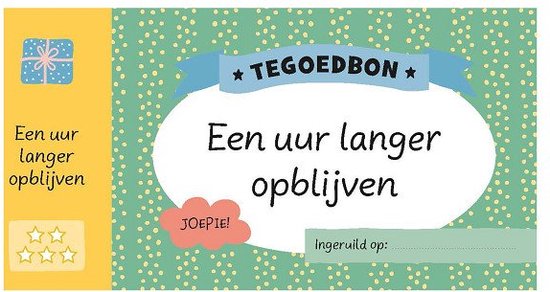 Supercoole tegoedbonnen om aan je kind te geven