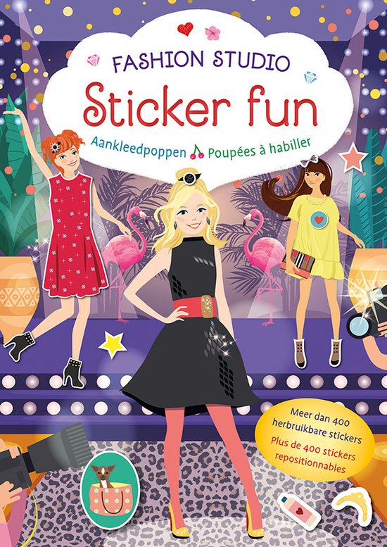 Fashion Studio Sticker Fun – Aankleedpoppen / Fashion Studio Sticker Fun – Poupées à habiller