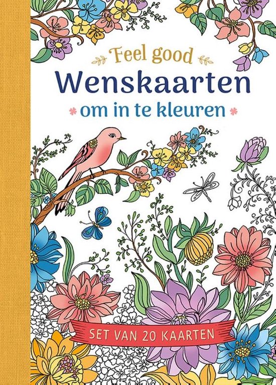 Wenskaarten deltas feel good om in te kleuren   1 stuk