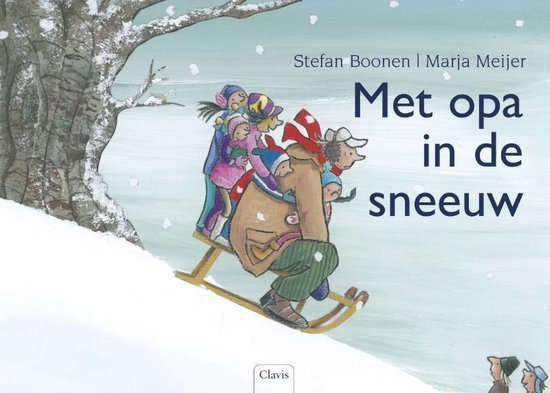 Met opa in de sneeuw