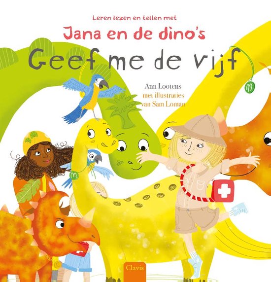 Leren lezen en tellen met Jana en de dino's - Geef me de vijf