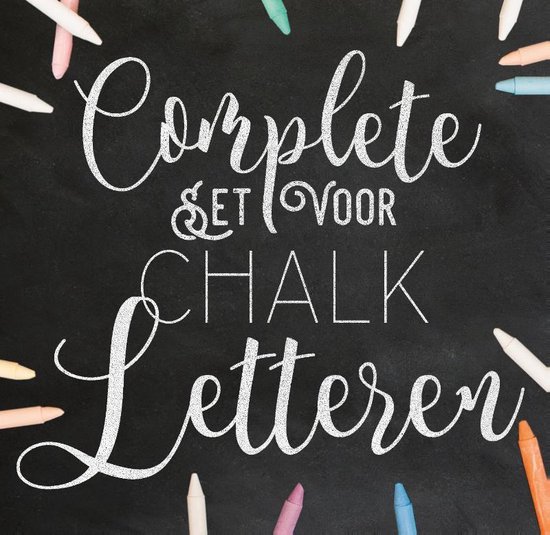 De complete set voor Chalkletteren