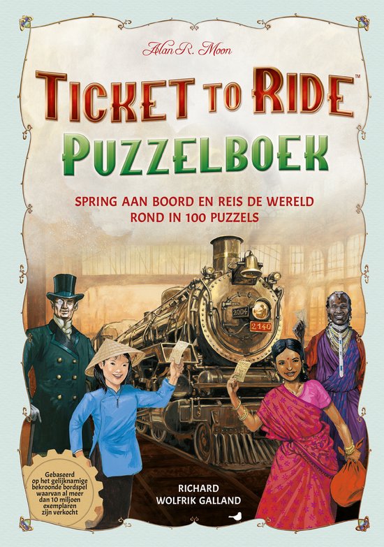 Ticket to Ride puzzelboek - raadsels en mysteries - logische puzzels - spoorwegenpuzzels
