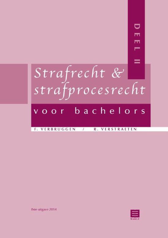 Strafrecht en strafprocesrecht voor bachelors 2