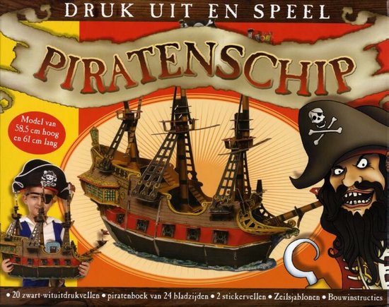 Druk uit en speel piratenschip