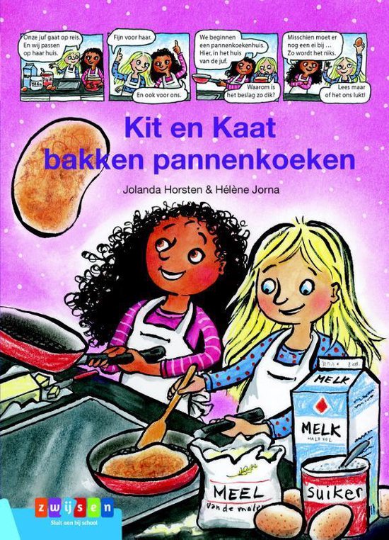 Leesserie Estafette  -   Kit & Kaat bakken pannenkoeken