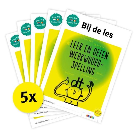 Bij de les - Pakket Bij de les Leer en oefen werkwoordspelling (5ex)