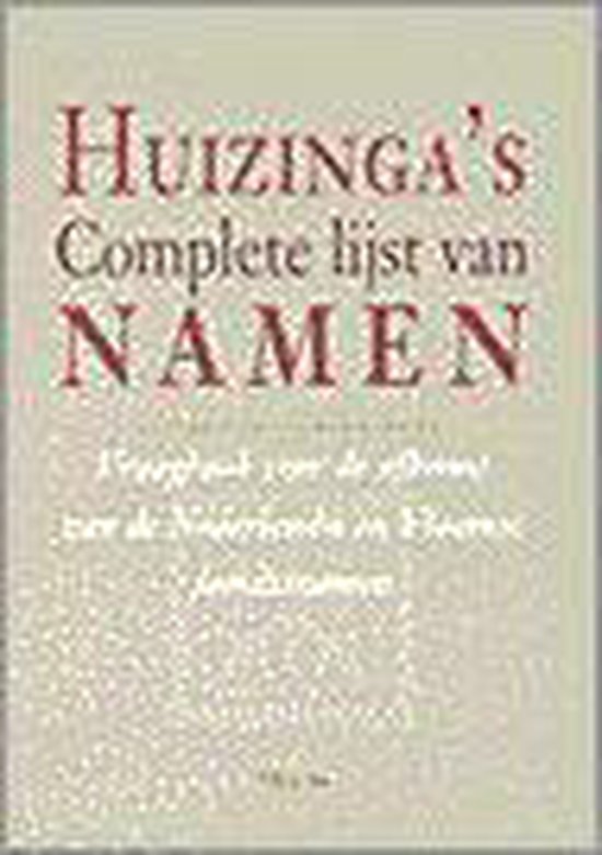 Huizinga's complete lijst van namen