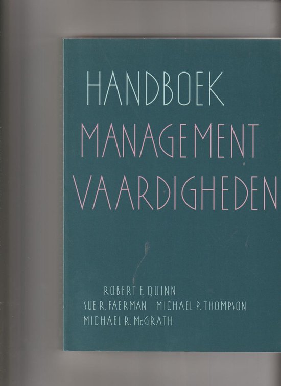 Handboek managementvaardigheden