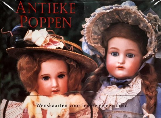 Antieke poppen 20 wenskaarten in doosje