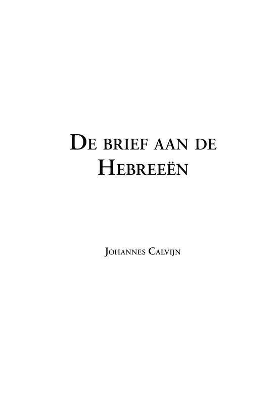 De brief aan de Hebreeen