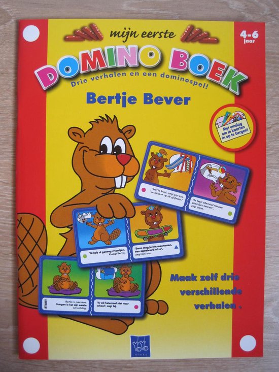 Mijn eerste dominoboek Bertje Bever - 4 tot 6 jaar - verhaal - domino - kleuren