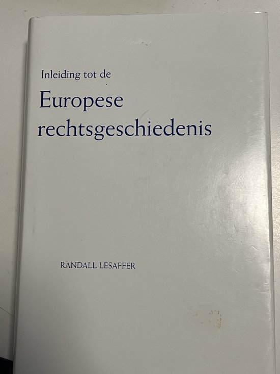 Inleiding tot de Europese rechtsgeschiedenis