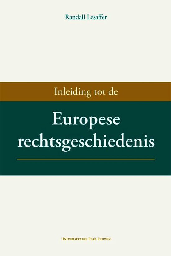 Inleiding tot de Europese rechtsgeschiedenis