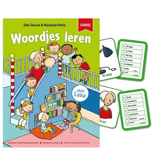 Woordjes leren met Lana 0 - School - Boek + woordkaarten