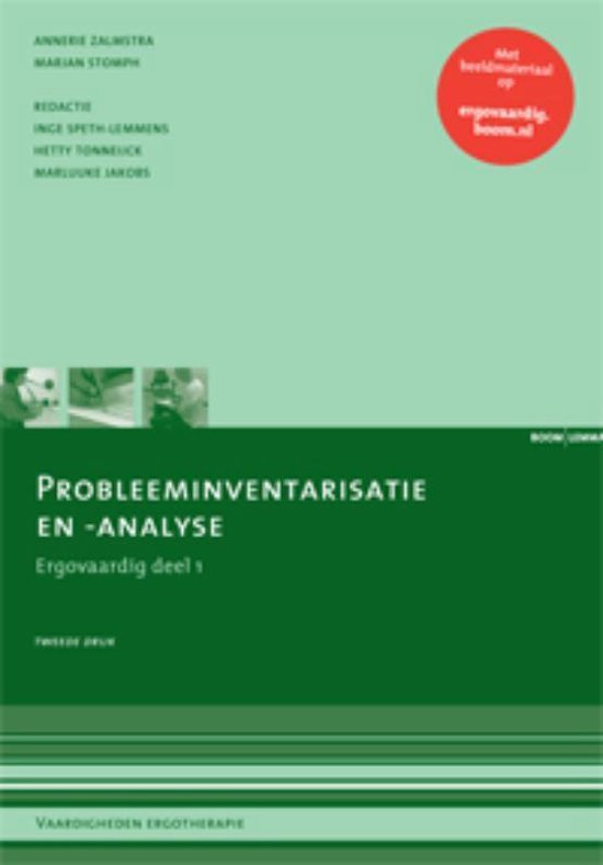 Vaardigheden ergotherapie 1 - Probleeminventarisatie en -analyse Ergovaardig deel 1