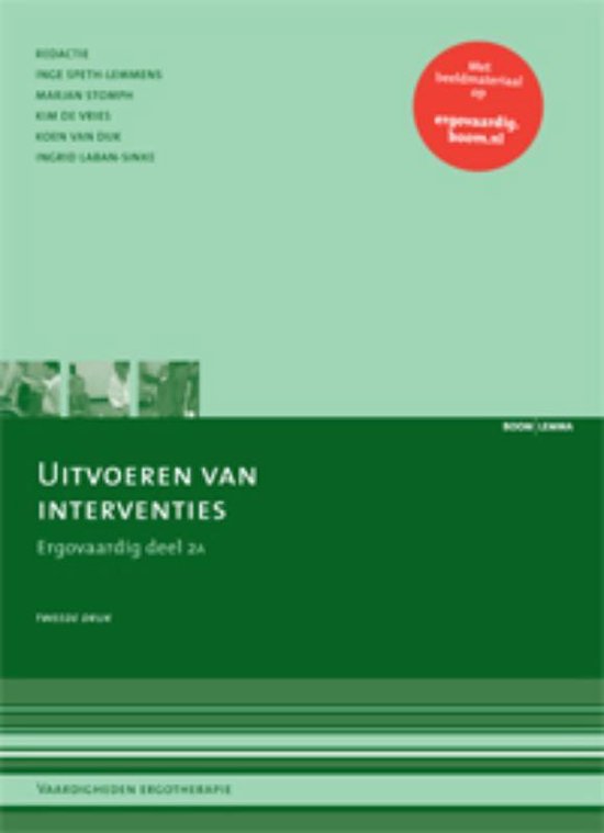 Vaardigheden ergotherapie 2 - Uitvoeren van interventies Deel 2 Ergovaardig (A en B)