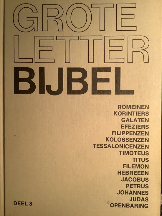 8 Grote letter bybel nbg vertaling